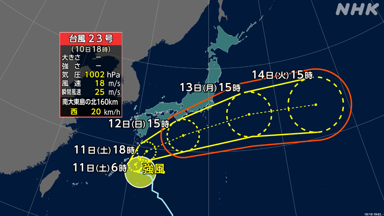 Typhoon izu islands may come again