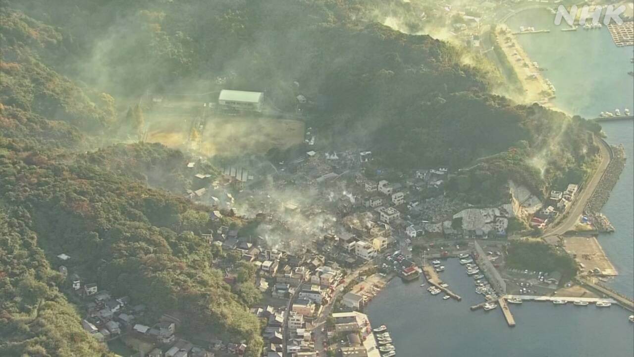 More than 170 buildings burned down in oita city, oita prefecture.
