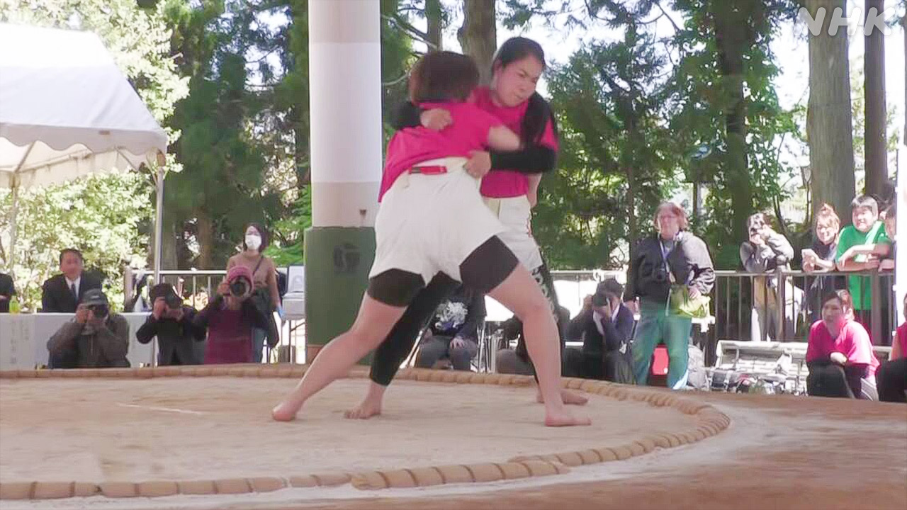 Fukushima Town, Hokkaido, Japan There was a women-only sumo tournament.