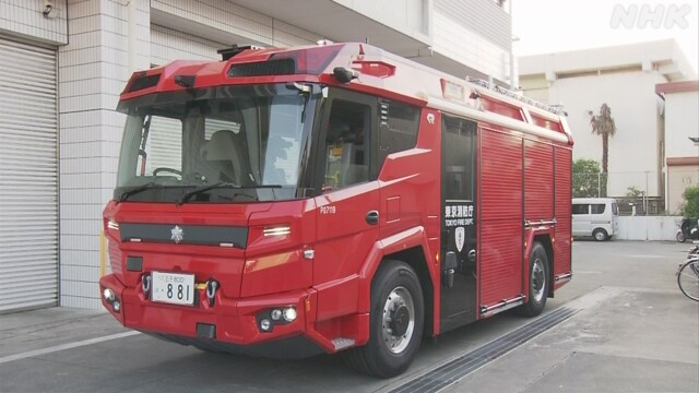 Fire trucks that can operate even when Mount Fuji erupts.