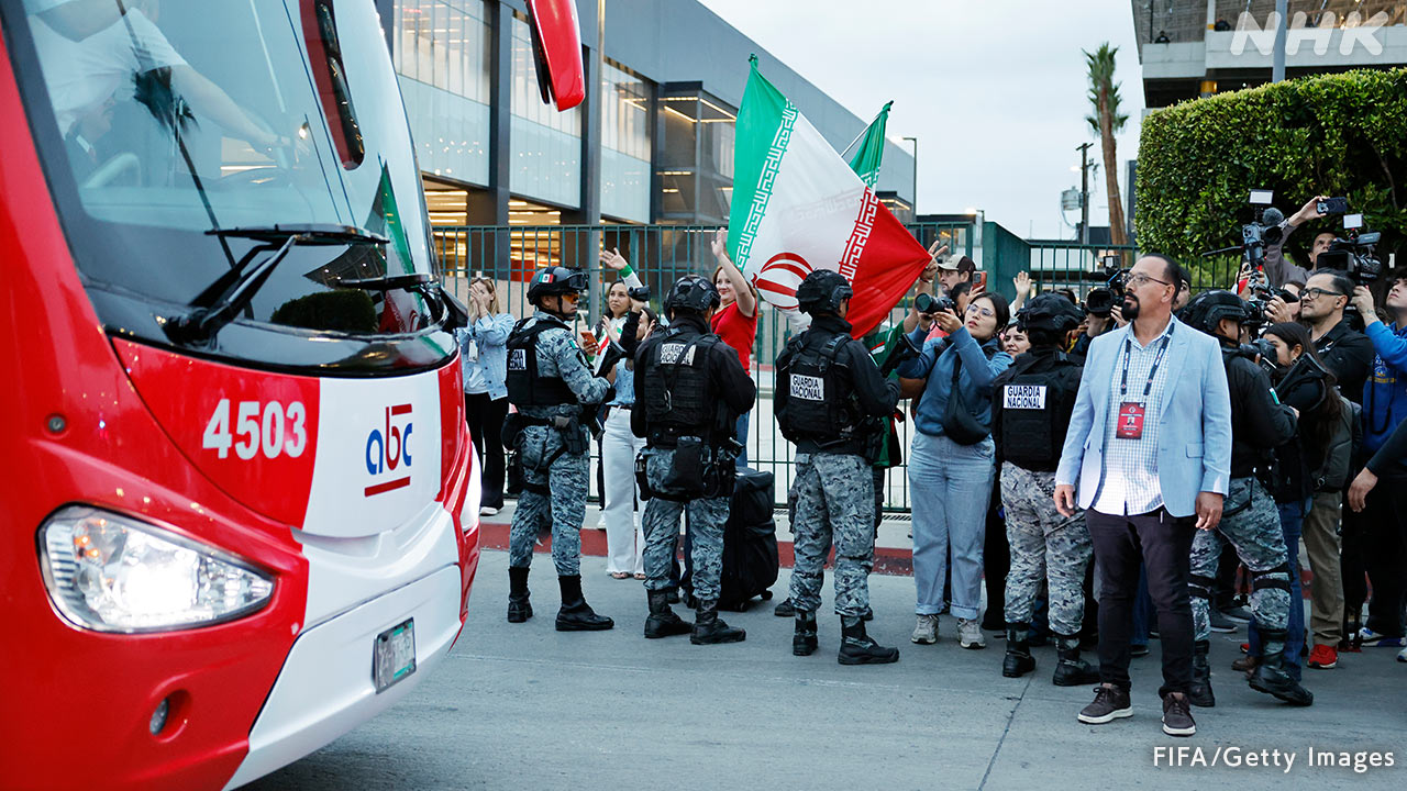 The conflict between the United States and Iran affects the World Cup in soccer.