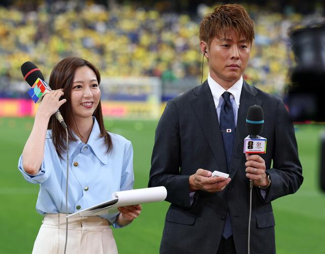「美人すぎんか」W杯ブラジル戦地上波中継のフジテレビはエース美女が登場ネット沸く「雰囲気が全然違う」「髪伸びてかわいく」