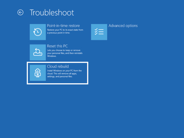 The shock of the new Windows 11 feature "Cloud Rebuild"—the accelerating forced transition to MS accounts and the cloud.