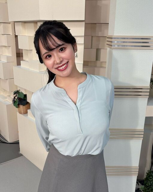 "That's too big!" Comments like "You look plump" and "What a magnificent brin-brin" were made about TV U Yamagata's announcer, Sato Mahiro, in her brin-brin shot.