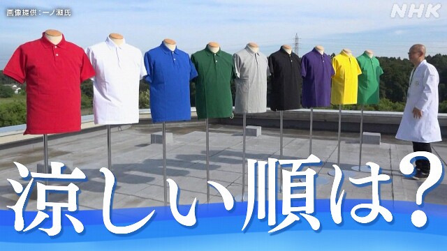 "What color of clothes is hot?"