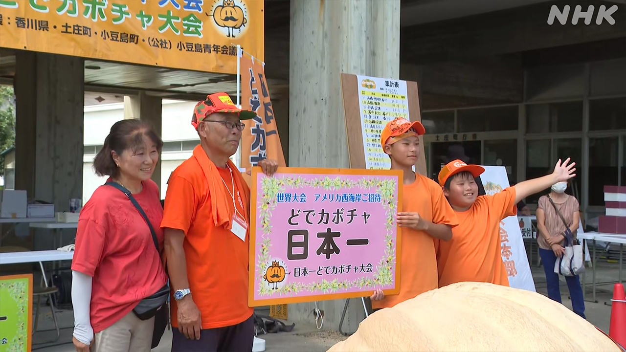 Contest to decide the heaviest pumpkin in Japan
